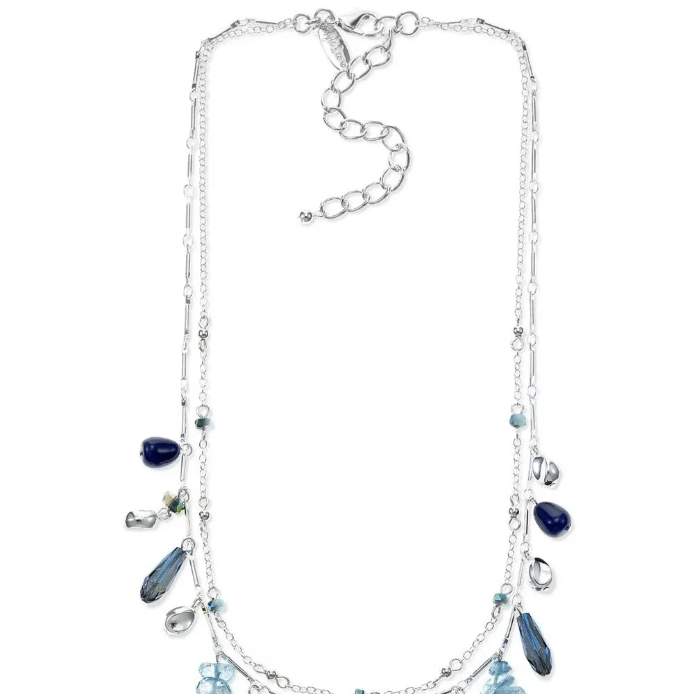 NWT Style & Co. Mixed Bead Layered Statement Necklace, 17-1/5